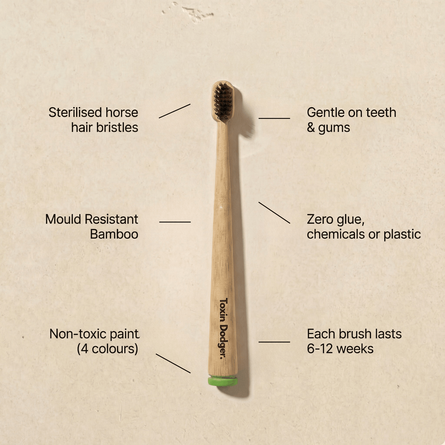 KIDS Natural Bristle Toothbrush (4-pack)