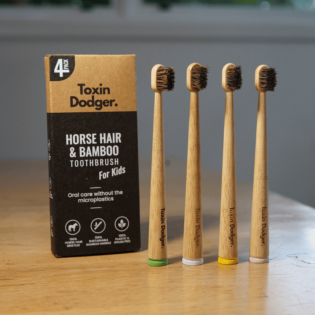 KIDS Natural Bristle Toothbrush (4-pack)