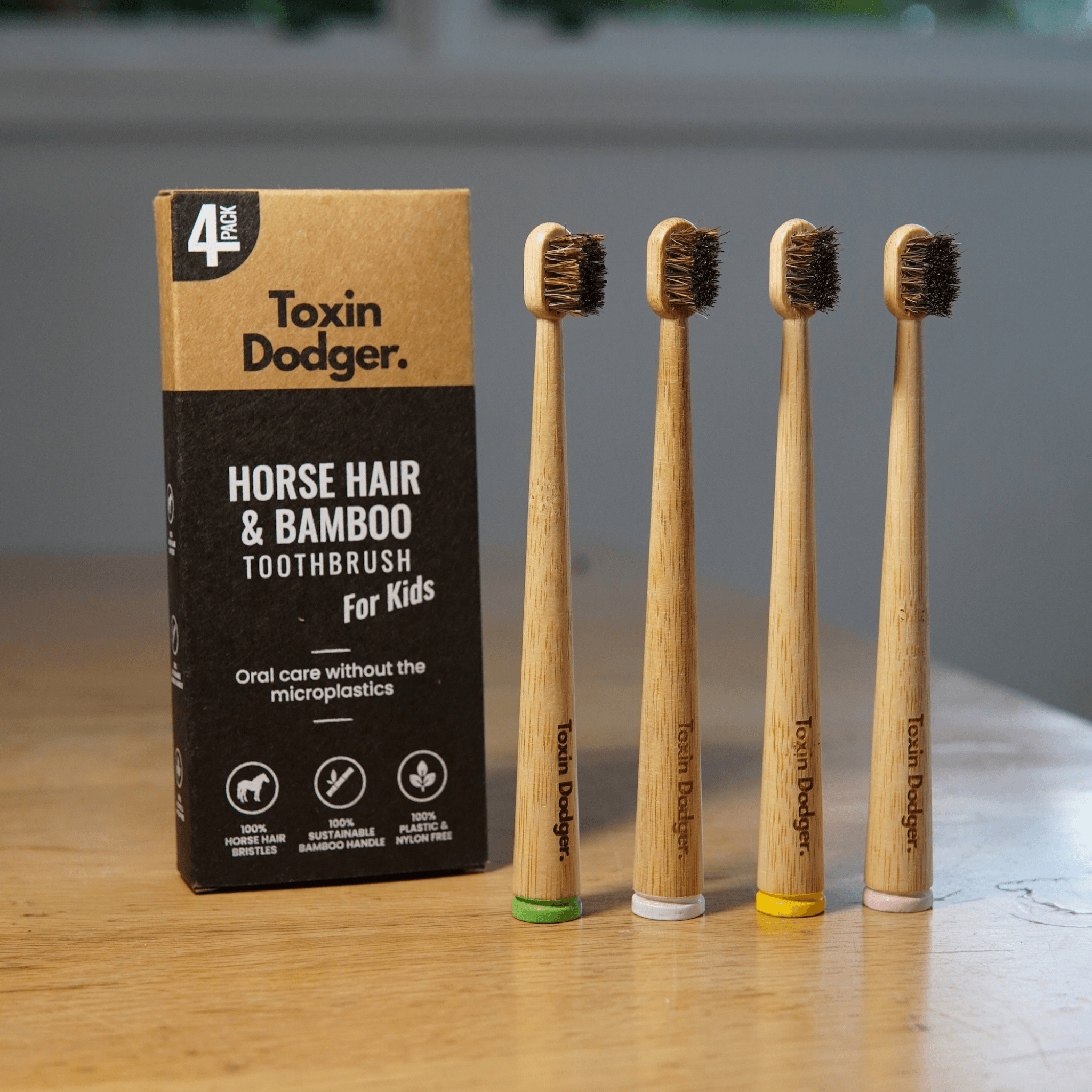 KIDS Natural Bristle Toothbrush (4-pack)